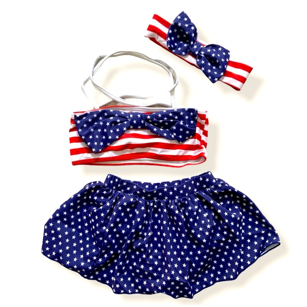 - Mia Belle patriotic swimsuit